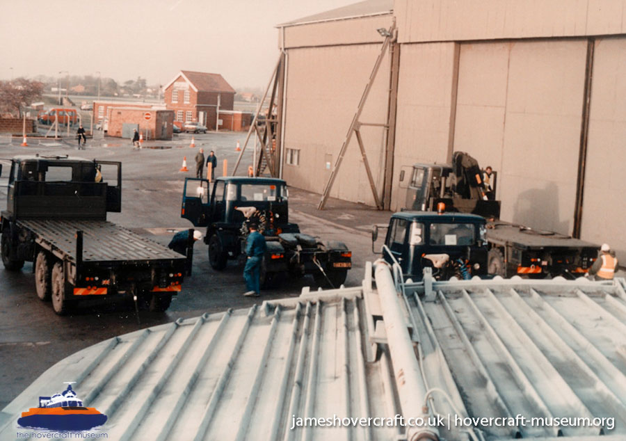 BH7 being moved to The Hovercraft Museum -  (credit: The <a href='http://www.hovercraft-museum.org/' target='_blank'>Hovercraft Museum Trust</a>).